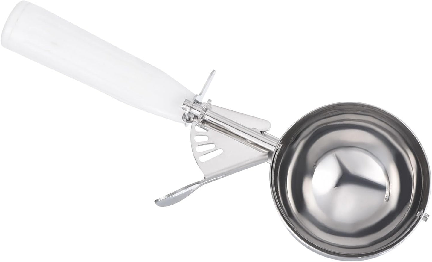 PATIKIL 3/4 Ounce Ice Cream Scoop with Trigger, Stainless Steel Portion Cookie Scoop with Thumb Trigger for Cookie Dough Cupcake Batter Baking, Purple 22ML