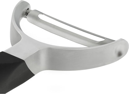 Professional Y Serrated Blade Stainless Steel Peeler - Ultra-Sharp Comfort Handle Dishwasher Safe Peeler