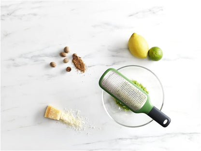 Joseph Joseph Fine Grater & Zester – Easy-Grip Handle with Sharp Stainless Steel Blades & Non-Slip Tip