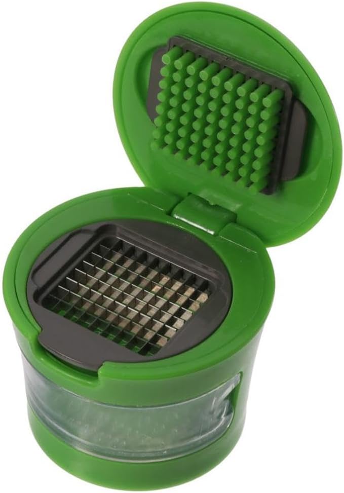 multifunction Plastic Garlic Press Presser Crusher Slicer Grater Dicing Slicing and Storage Kitchen Vegetable Tool