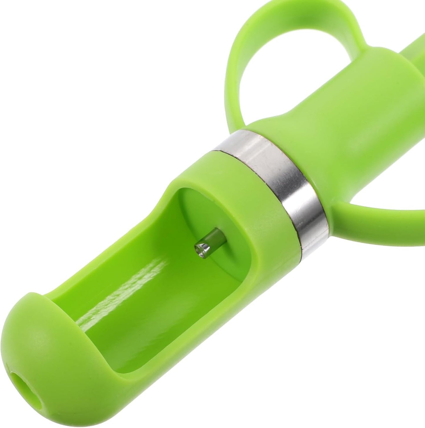 Generic Fruit Pitter Tool Fruit Core Remover Multifunctional Stainless Steel Cherry Core Remover with Long Handle for Kitchen and Home Use, Light Green