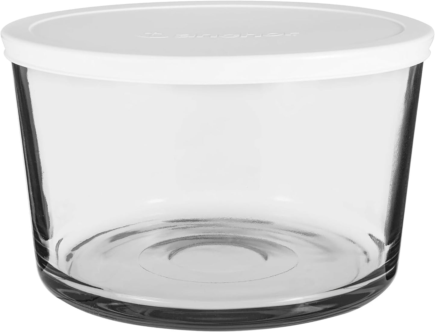 Anchor Hocking Glass Trifle Bowl with Lid, 104 oz Glass Salad Bowl with Acacia Wood Lid