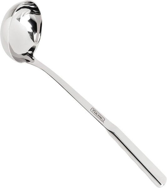 Viking Culinary Stainless Steel Deep Ladle, Ergonomic Stay-cool Handles, Dishwasher Safe