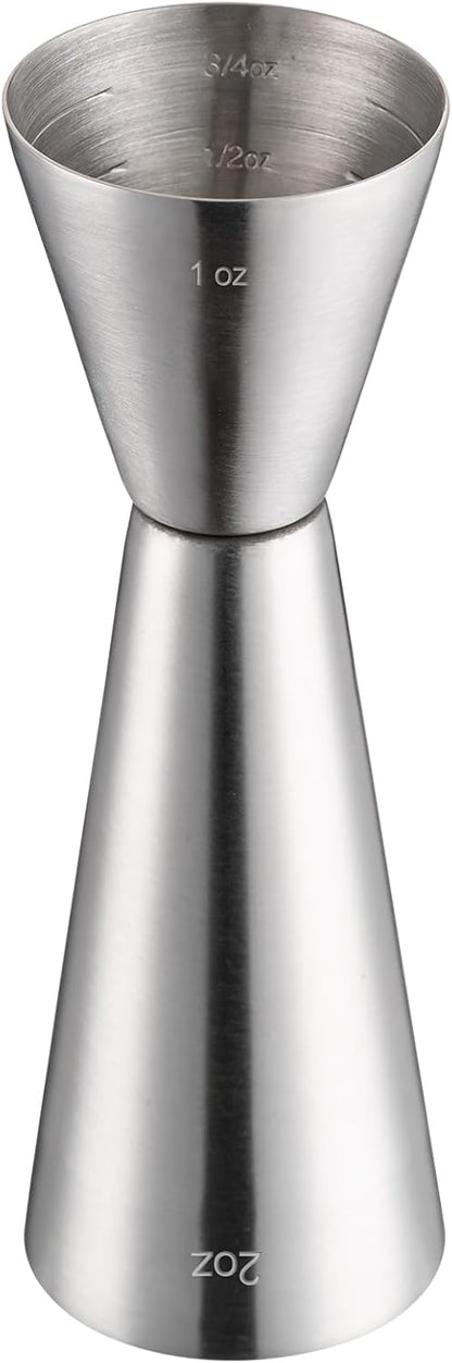 Briout Jigger for Bartending, Double Cocktail Jigger Japanese Premium 304 Stainless Steel Jigger 2 OZ 1 OZ with Measurements Inside