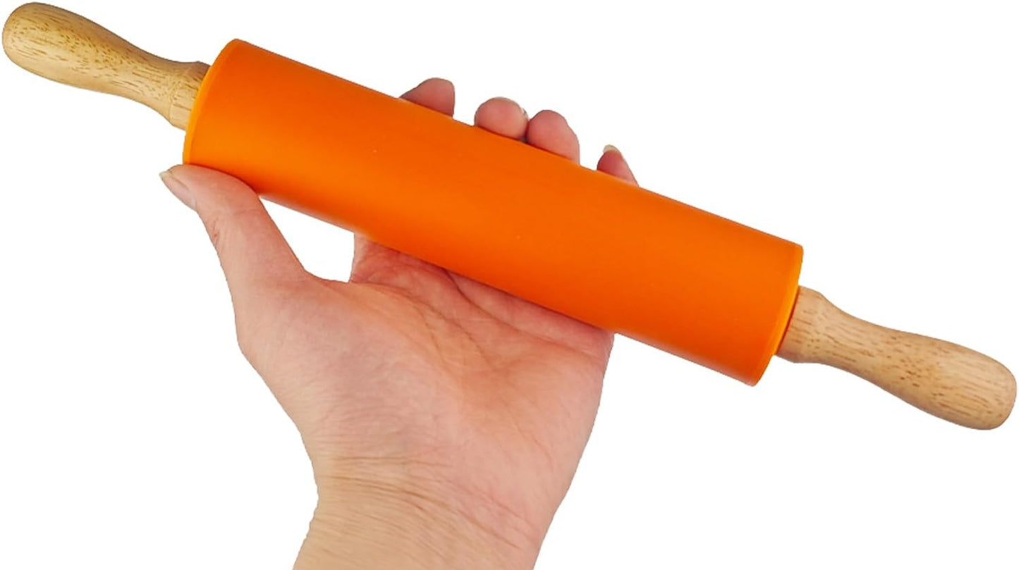 6 Pack Small Rolling Pin for Kids, Kids Rolling Pin for Home Kitchen (6 colors) (9 Inch)