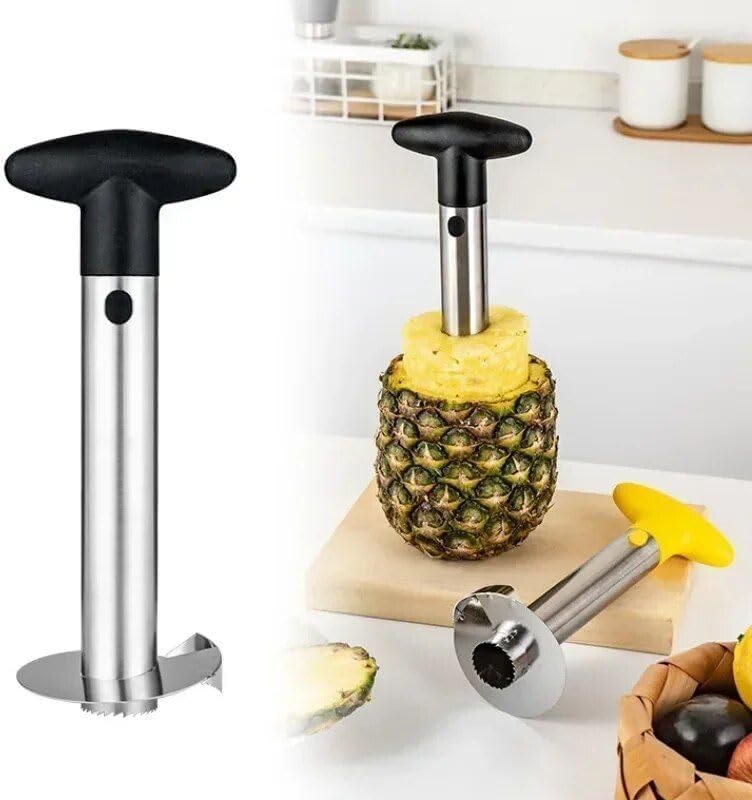 pineapple stainless steel multifunctional peeler & corer yellow
