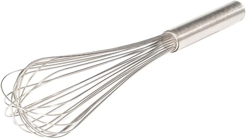 Soro Essentials- 14" Stainless Steel Piano Wire Whip- Thin Flexible Wire Whisk for Whisking Cooking Beating Blending Stirring Ingredients Mixing Sauces Baking Tools Cake Bread Pizza Pastry Biscuits