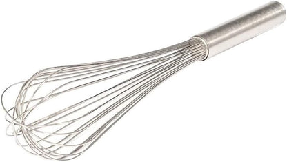 Soro Essentials- 14" Stainless Steel Piano Wire Whip- Thin Flexible Wire Whisk for Whisking Cooking Beating Blending Stirring Ingredients Mixing Sauces Baking Tools Cake Bread Pizza Pastry Biscuits