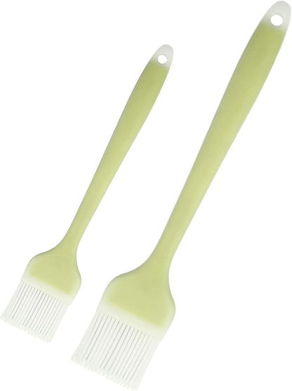 Pastry Brush Silicone Basting Brush for Cooking,2PCS 10+8 in Heat Resistant Food Brushes for Baking, Grilling, Cooking and Spreading Oil, Butter, BBQ Sauce, or Marinade (Blue)