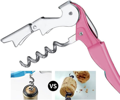 Kit-Home Professional Waiter Corkscrew Wine Openers Set (4 PCS),Upgraded with Heavy Duty Stainless Steel Hinges Wine Key for Restaurant Waiters, Sommelier, Bartenders