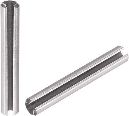 uxcell Slotted Spring Pin - M4 x 30mm 304 Stainless Steel Split Spring Roll Dowel Pins Plain Finish 20Pcs
