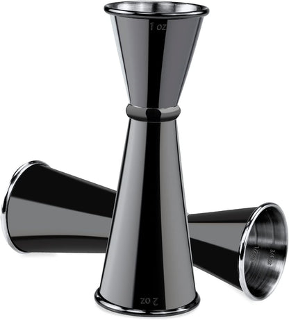 Briout Jigger for Bartending, Double Cocktail Jigger Japanese Premium 304 Stainless Steel Jigger 2 OZ 1 OZ with Measurements Inside