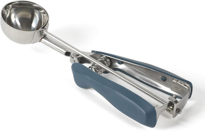 Calphalon Cookie Scoop, Stainless Steel Trigger Scoop for Cookie Dough, Ice Cream & Batter, Portion Control Kitchen Scoop with Release Mechanism, Taupe