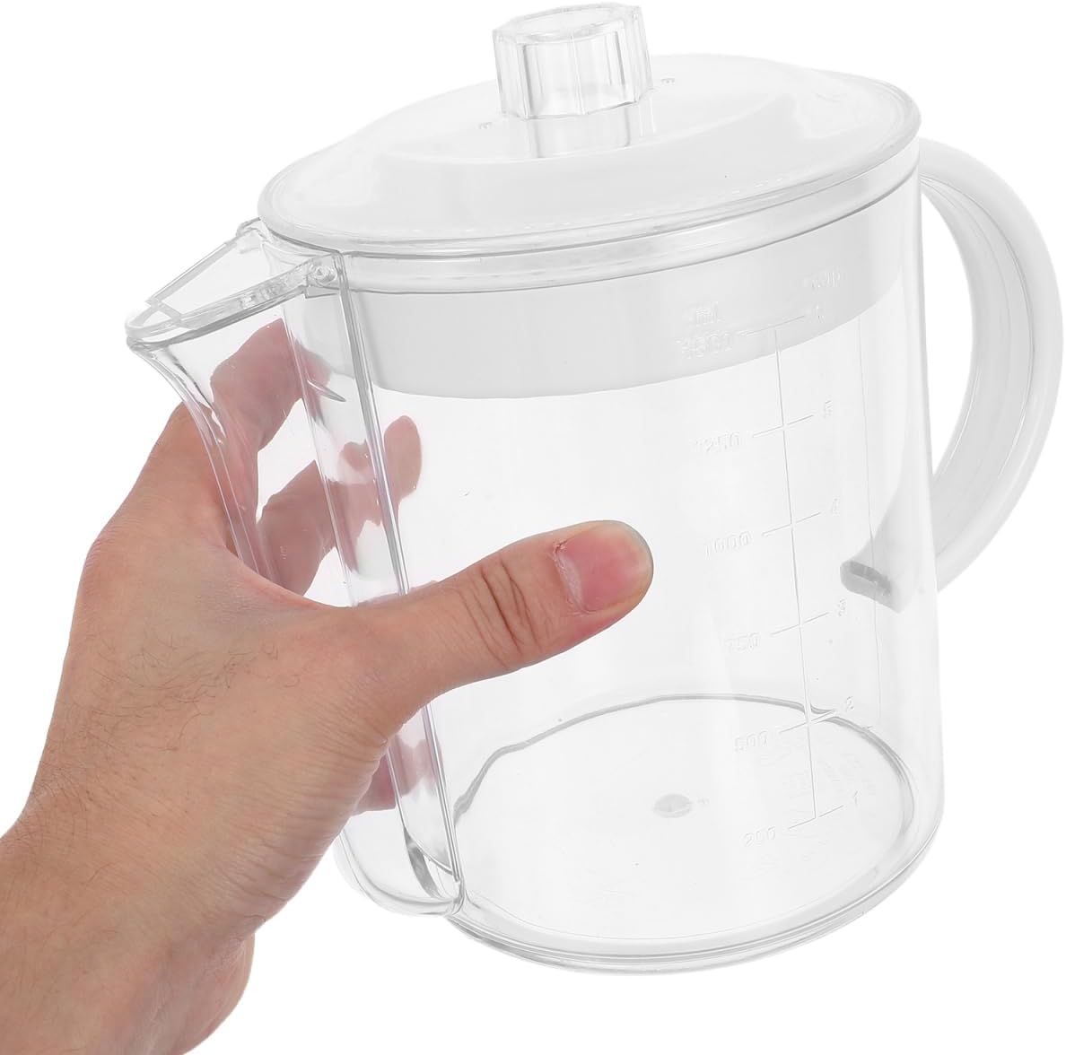 Luxshiny Grease Separating Measuring Cup 50Oz Oil-Sealing Soup Pot with Strainer Filter for Home Kitchen Cooking Oil and Gravy Separation Microwave Safe