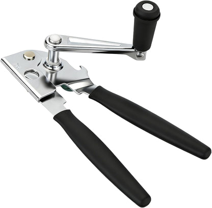 Manual Can Opener,Easy-Grip Hand Crank Can Opener for Seniors & Arthritis - Ergonomic Manual Opener, Heavy Duty for Large Cans, Safe & Comfortable Use at Home or Restaurant