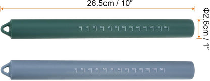 HARFINGTON Silicone Rolling Pin 10" Silicone Surface Non-Stick Stainless Steel Inner Core Dough Roller Kitchen Roller for Baking Pastry Pizza Fondant Bread, Green