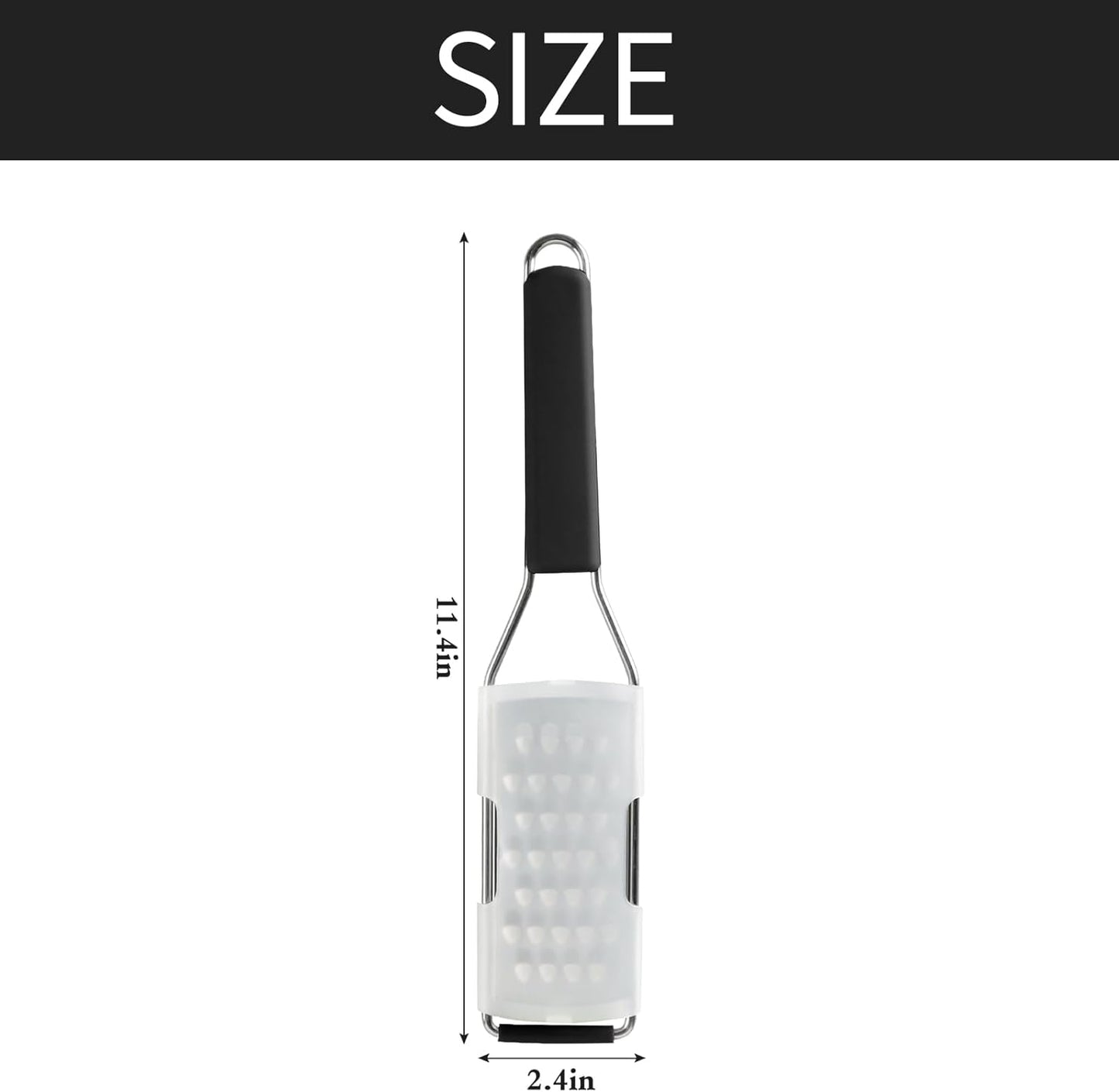 Cambom Lemon & Citrus Zester, Cheese Graters with Stainless Steel Sharp Blade for Parmesan Cheese, Ginger, Garlic, Nutmeg, Chocolate, Vegetables, Fruits, Dishwasher Safe Shredder Fine Blade