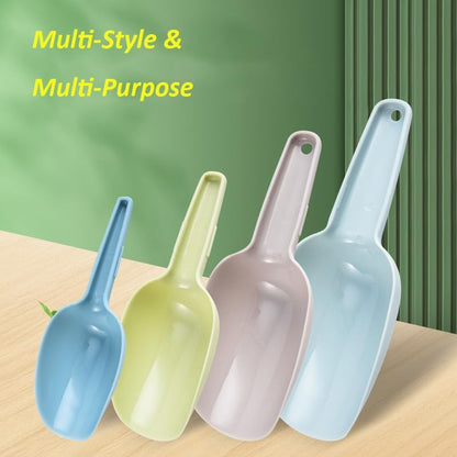Set of 3 Ice Scoop, Plastic Kitchen Ice Scoop for Canisters or Ice Maker, Food Scoops for Canisters, Freezer, Flour, Dry Foods, Coffee Beans, Pop Corn, Pet Dog Cat Food (Blue)