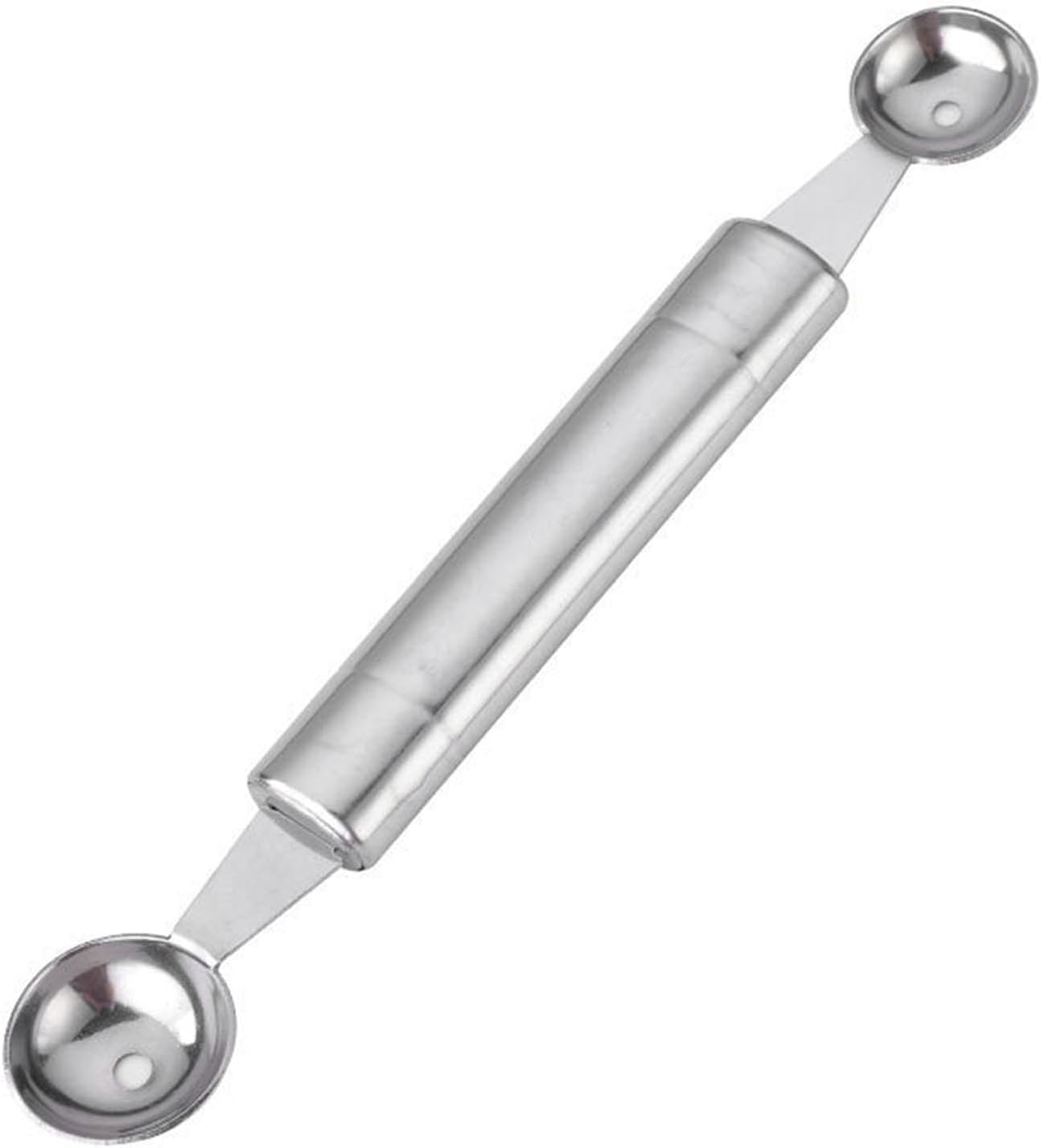 Double Melon Baller, Double Ended Headed Fruit Ice Cream Ball Spoon Stainless Steel Melon Baller Scoop for Watermelon, Ice Cream, Fruits, Meatball
