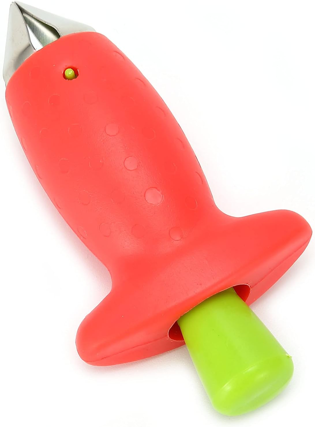 Plastic Strawberry Huller Fruit Veggie Pedicle Remover Core Digger Ergonomic -Saving Kitchen Tool for Canning Salad Baking Prep