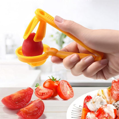 WOIWO Little Tomato Slicer - Cherry & Strawberry Slicer, Kitchen Gadget (Red)
