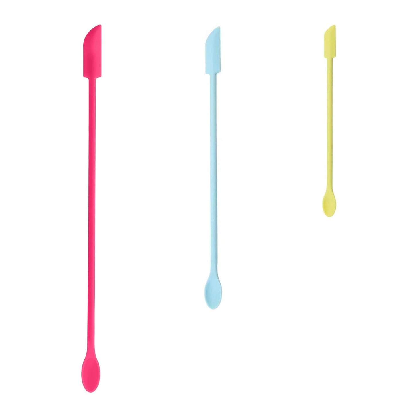 Mini Spatula Silicone Spatula Set, 4pcs Small Makeup Scrapers for Cosmetics, Reusable Beauty Tiny Tools, Thin Jar Scraper, Get Last of Makeup Out