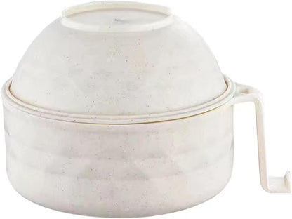 Microwave Ramen Bowl,Microwave Ramen Cooker with Lid,Plastic Mixing Salad Pasta Fruit Rice Cereal Instant Noodles Soup Maker Plate Bowls Set Kitchen College Dorm Room Essentials,Purple