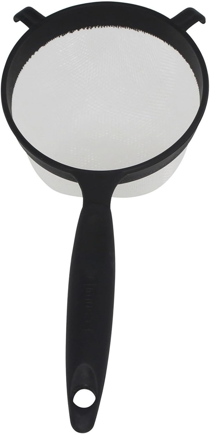 IMUSA IMU-71133W Plastic Strainer, Black, 6-Inch,1 Count (Pack of 1)