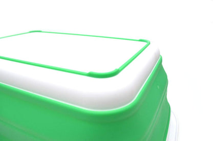 SAMMART 9.2L (2.37Gallon) Collapsible Wash Basin - Foldable Outdoor Picnic Basket - Portable Plastic Tub - Space Saving Storage Container with Size : 15.3 x 11.2 x 5.5/1.5" (M, Gray)