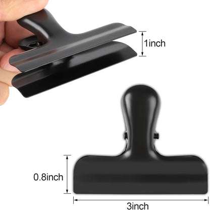 6 Pack Bag Clips, Stainless Steel Chip, Chip Clips Food Clip, Heavy Duty Air Tight Seal Kitchen Clip Snack Food Bag Clamp