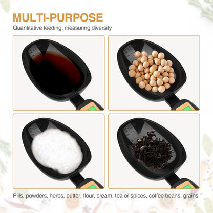 Mafiti Digital Measuring Spoon, Electronic Adjustable Measuring Spoon Scale 500g / 0.1g High Precision for Kitchen Gadgets Daily Meals Pet/Dog Food Measuring Scoop