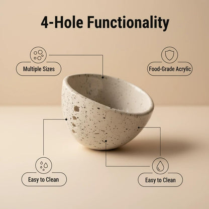 Herb Stripper Bowl, Herb Stripping Bowl with Multiple Hole Sizes to Separate Leaves from Stems (Blue)