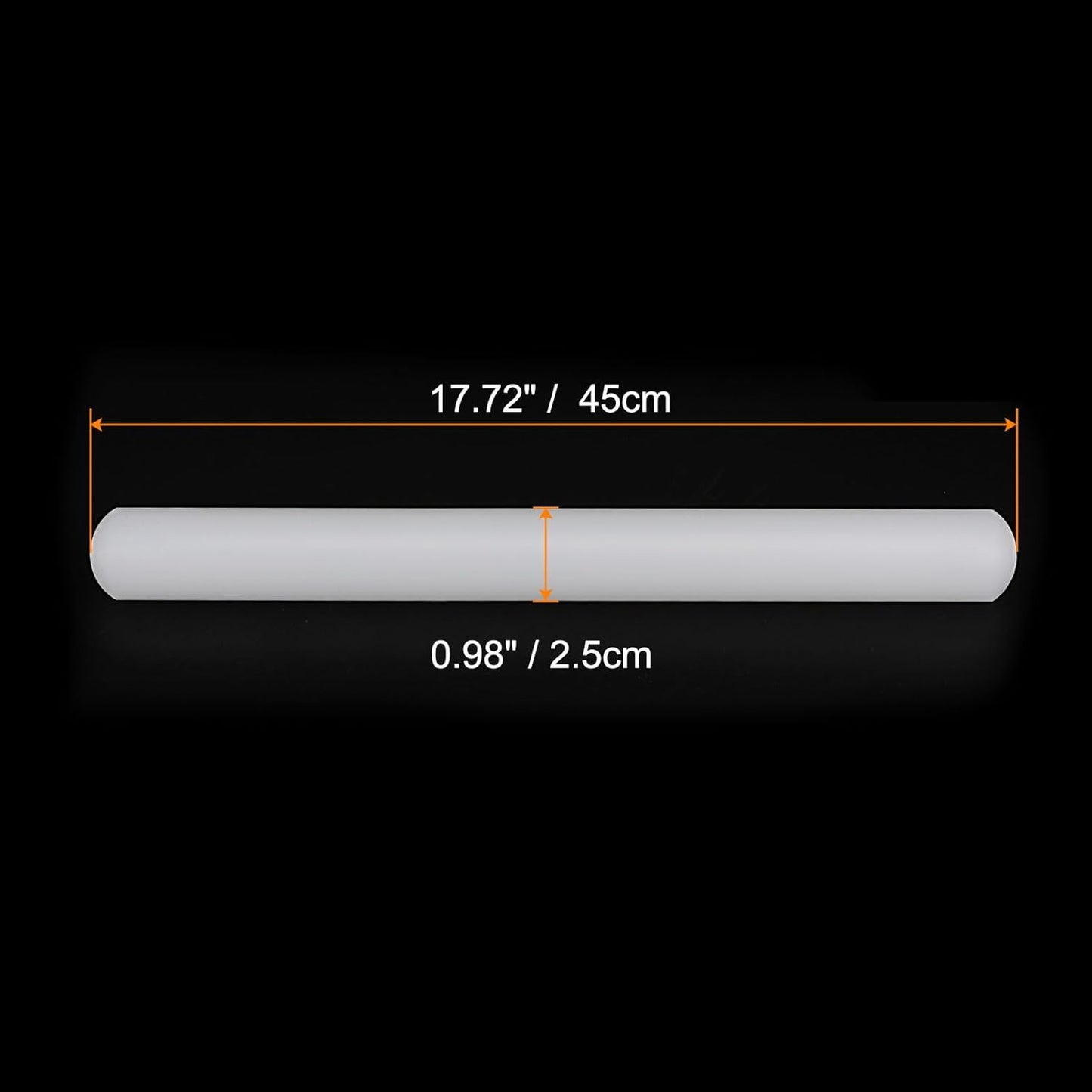 HARFINGTON 13 Inch x 0.98 Inch PP Plastic Non-Stick Fondant Rolling Pin - Dough Roller for Cookie, Pastry, Pizza, Clay - Kitchen Decorating Tools