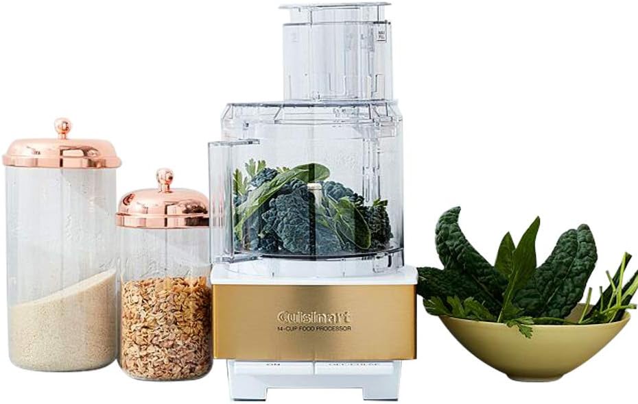 Cuisinart 7-Cup Pro Classic Food Processor, 600-Watt Motor, Vegetable Chopper & Blender for Mincing, Dicing, Shredding, Puree & Kneading Dough, DLC-10SYP1, White