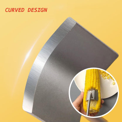 Corn Peeler for Corn on the Cob,Long Handle Stainless Steel Corn Cob Stripper Tool,Corn Kernel Remover Tool for Home Kitchen (Peeler with Hook)