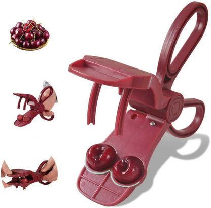 Cherry Pitter, Cherries Corer with Hand-held Push Design Olive and Cherry Pitters Corer Tool Quick Portable Pitting Tool for Making Jam (Red)