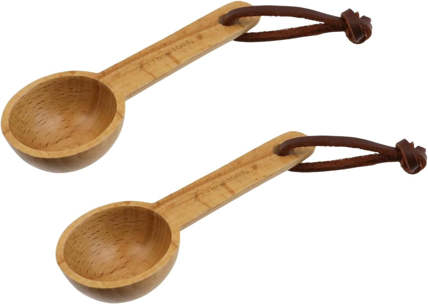 30ml Wood Measuring Spoon and Scoop Wooden Tablespoon 30ml Measuring Scoop 2 TBSP Retro Coffee Spoons for Dry Ingredients Ground Tea Spice (Wood Color, 2TBSP)