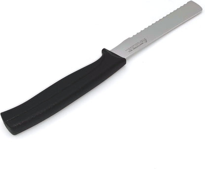 Tomato Knife - MATTSTONE HILL 5 Inch Serrated Kitchen Utility Knife, Serrated Cheese Tools, German X50CrMoV Steel, Red Handle