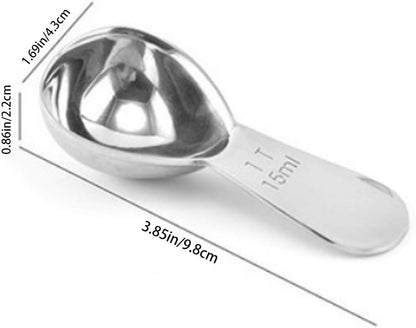 Stainless Steel 1 Tablespoon Measuring Coffee Scoop Spoon, Set of 1