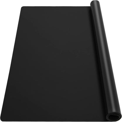 Ewen 35.6x23.5in 2mm Silicone Mats for Kitchen Counter, Thick Heat Resistant Silicone Mat, Extra Large Non-Stick Pastry Mat Glass Top Stove Cover Countertop Protector for Baking Coffee Bar Translucent