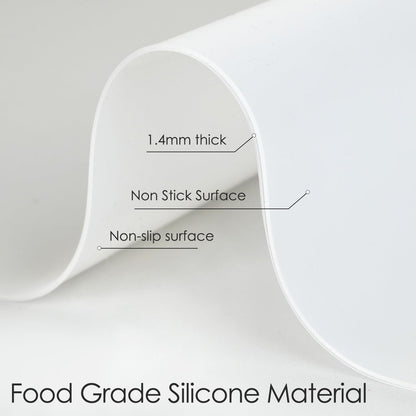 Standard Silicone Mat,Black Baking Mat-Food Grade Kids Dinner Table Placemat Non Slip Counter Mat with Raised Edges Heat Resistant Mat for Air Fryer Nonstick Pastry Dough Mat(1 Pack 23.6'' x 15.7'')