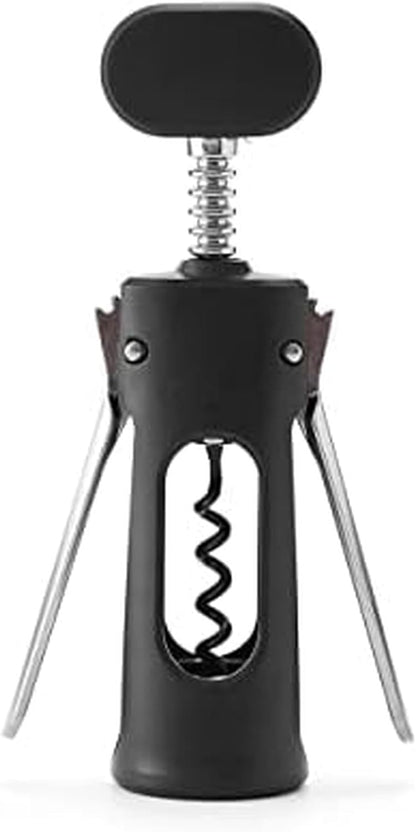 Rabbit Premium Wine Wing Corkscrew Wine Opener and Bottle Opener, Black 2.36 x 1.97 x 7.68 IN
