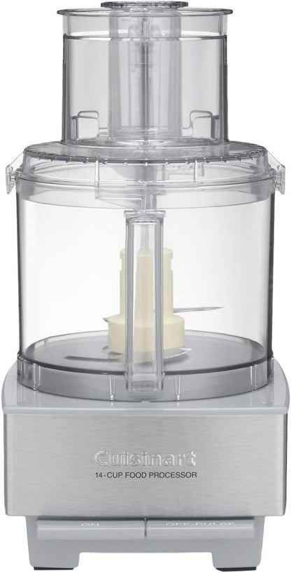 Cuisinart 7-Cup Pro Classic Food Processor, 600-Watt Motor, Vegetable Chopper & Blender for Mincing, Dicing, Shredding, Puree & Kneading Dough, DLC-10SYP1, White
