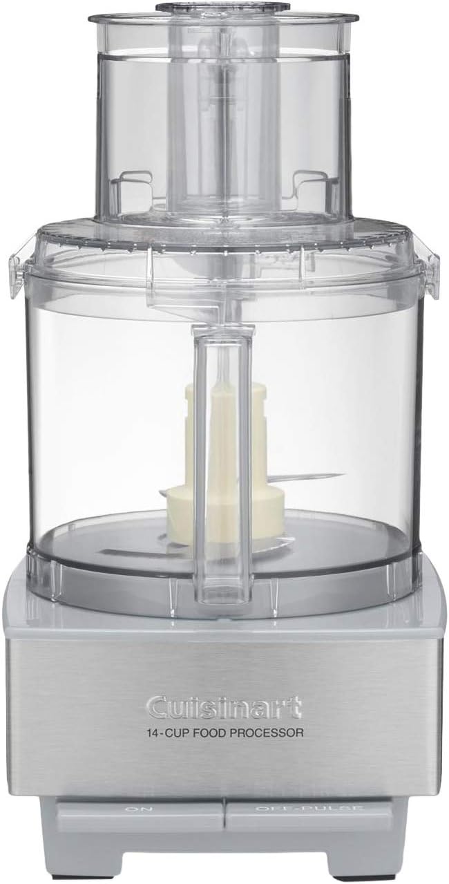 Cuisinart 7-Cup Pro Classic Food Processor, 600-Watt Motor, Vegetable Chopper & Blender for Mincing, Dicing, Shredding, Puree & Kneading Dough, DLC-10SYP1, White