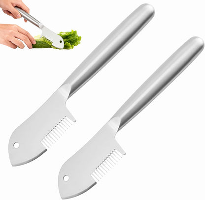 Stainless Steel Multi-purpose Julienne Peeler, Precision Julienne Blade, Vegetable Julienne Slicer Quick & Easy Kitchen Shredder Tool for Fruit, Potatoes, Carrot (2pcs)