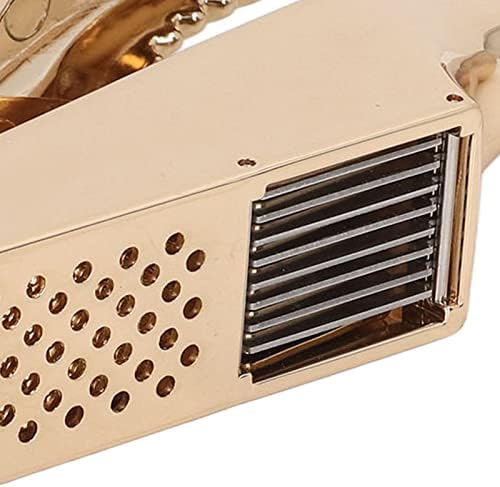 Gold Garlic Press 3 in 1 Heavy Duty Garlic Mincer Easy Squeeze Aluminium Alloy Multipurpose Garlic Crusher for Kitchen