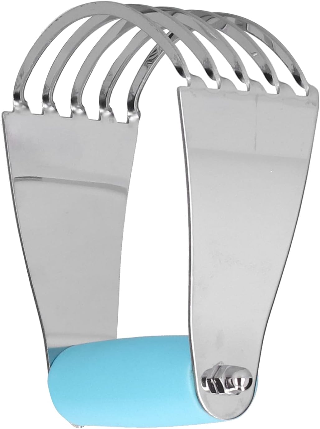 Zerodis Stainless Steel Dough Cutter Dough Blenders Pastry Blender with 5 Blades for Baking Pie Crusts Ideal Tool for Home Chefs and Bakers Stainless Steel Cutter Heavy Duty Kitchen (Wood Color)