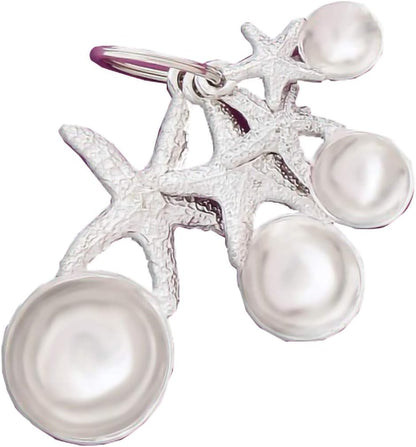 Basic Spirit Décor Measuring Spoons - Starfish - Home Decorative kit, Set of 4 for Gift Measuring Dry and Liquid Ingredients