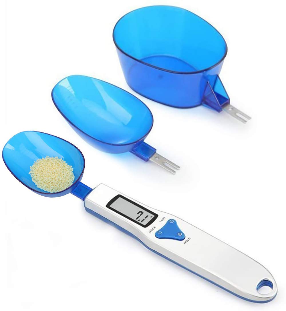 3T6B Grams Digital Kitchen Measuring Spoon,Three Different Specifications Food Scale Spoon with Scale Design, Weight from 0.1 Grams to 500 Grams Support Unit g/oz/gn/ct (with 2 AAA Batteries)