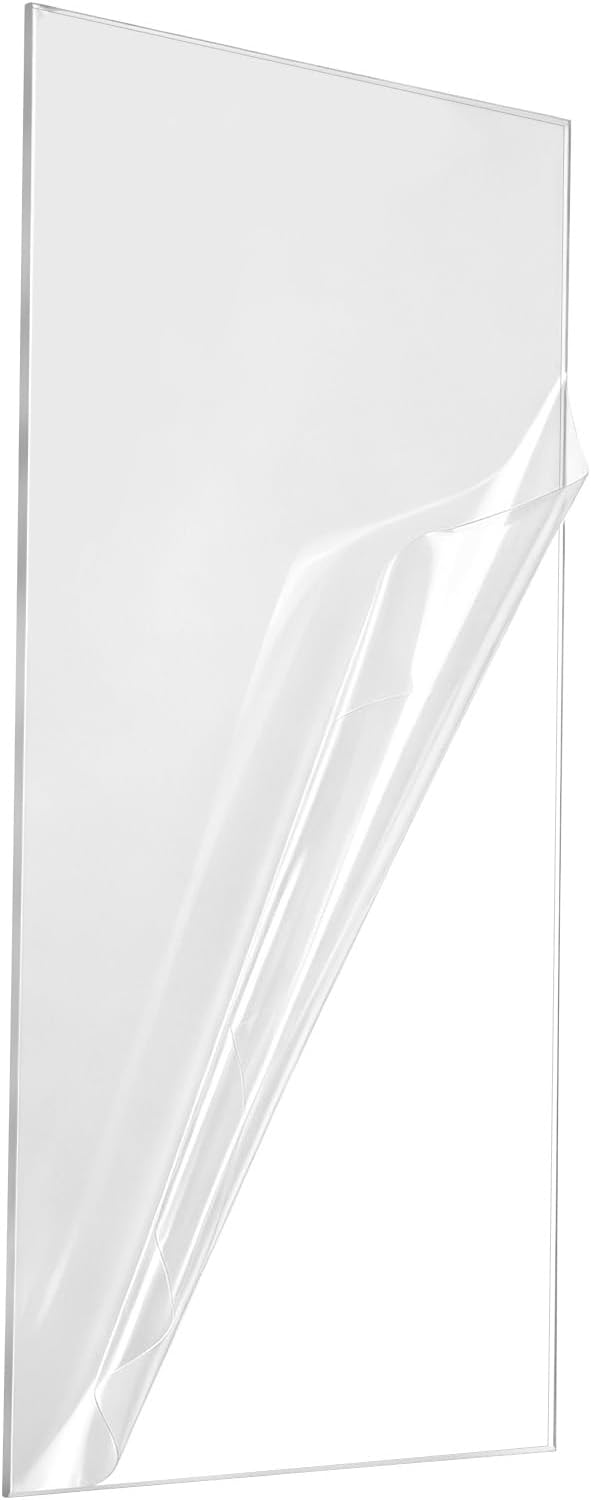 Acrylic Cake Scraper 8 Inch Clear Cake Scraper Smoother Large Smoother Acrylic Scrapers for Cream Frosting Pastry Cutter (With Protective Film)